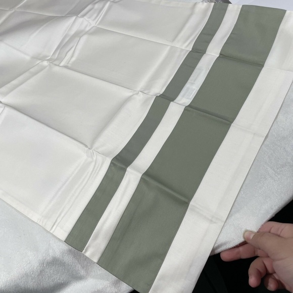 NIB [ 1 King ] Pillow Sham for Frette At Home Brenta in‎ Ivory / Sage Green - Picture 4 of 12